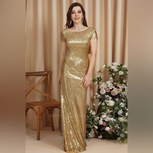 Charming Sequins Mermaid Dress Floor Length Party Dress